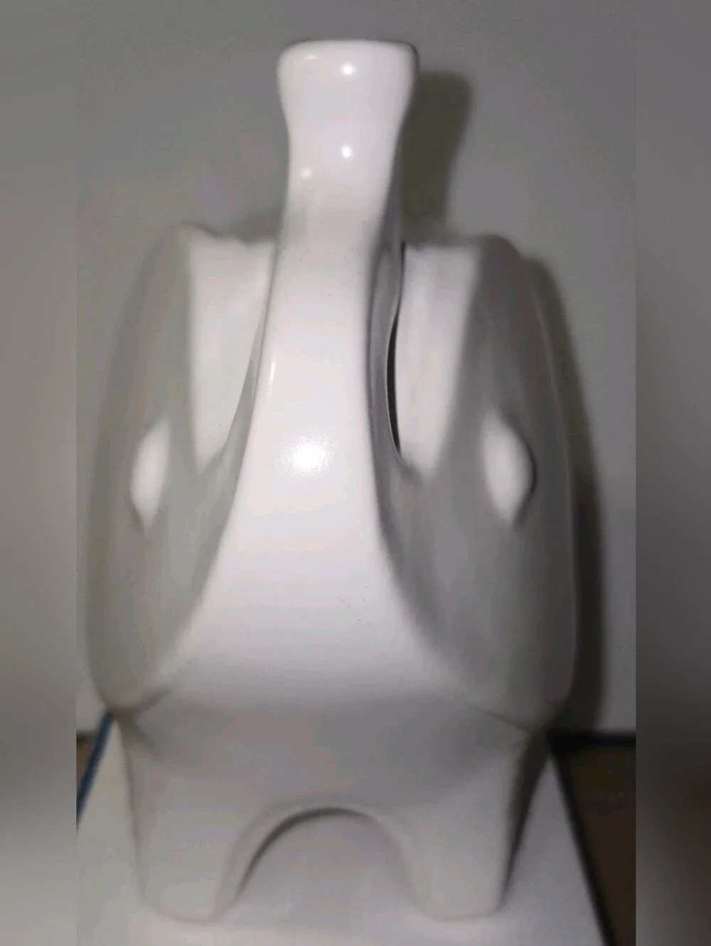 Jonathan Adler Stoneware Elephant Menorah Candle Holder White Glaze Finish